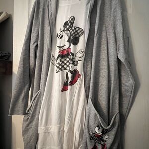 Gray Minnie Mouse Cardigan and Shirt Set